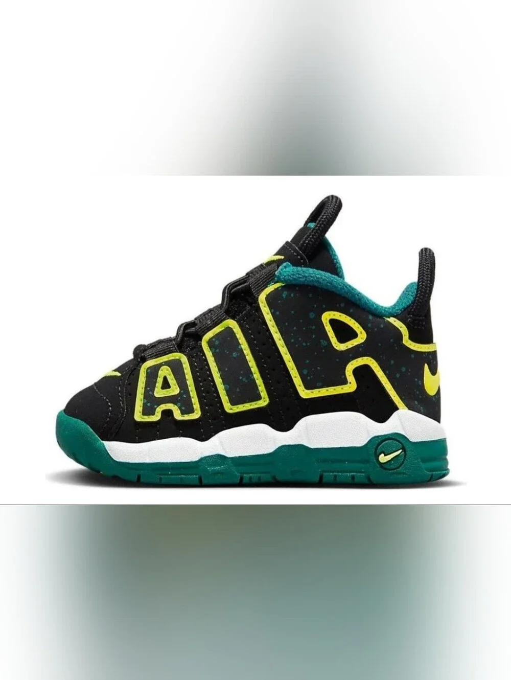 Nike (TD) Nike Air More Uptempo 'Black Volt Geode Teal' BABY'S Size 6c